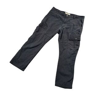 Wrangler Authentics Black Cargo Pants 38x27 Y2K Streetwear Utility Core